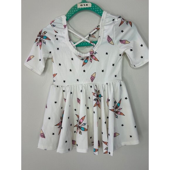 Dotdotsmile Dress Size 6-12 Months New With Tags Ice Cream Print - Picture 5 of 5